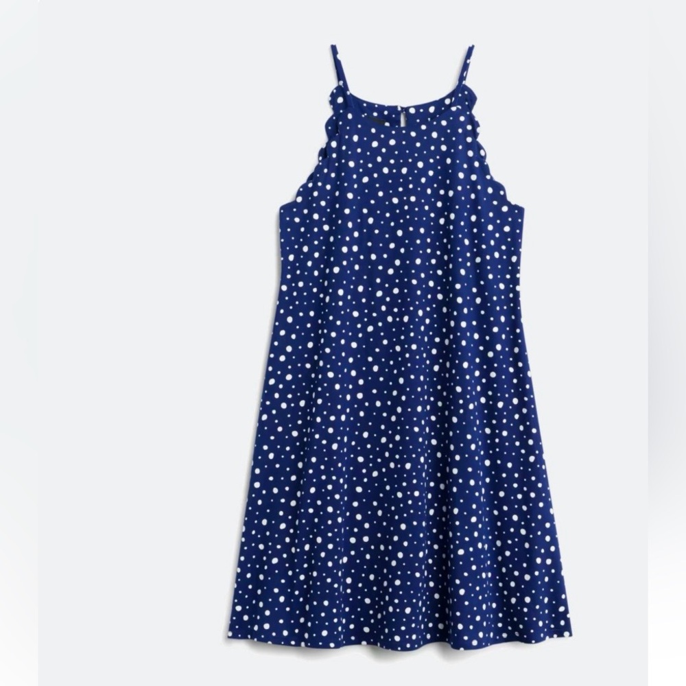 Navy Blue Polka Dot Dress